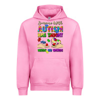 Fuchsia Pink someone with autism has taught me love needs no wo Urban Hoodie - Artiststas