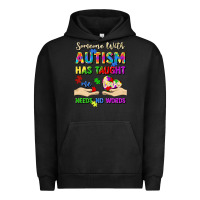 Pigment Black someone with autism has taught me love needs no wo Urban Hoodie - Artiststas