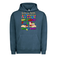 Pigment Midnight Navy someone with autism has taught me love needs no wo Urban Hoodie - Artiststas