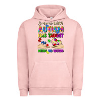 Pigment Salmon someone with autism has taught me love needs no wo Urban Hoodie - Artiststas