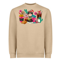 Mushroom But first cafecito y chismecito Heavyweight Sweatshirt - RanaPortraitStore