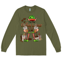 Army Green im the coffee lover elf Long Sleeve Tee - FaDigitalArtStudio