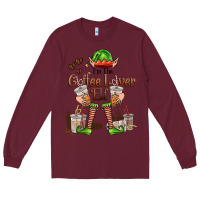Burgundy im the coffee lover elf Long Sleeve Tee - FaDigitalArtStudio