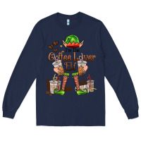 Navy im the coffee lover elf Long Sleeve Tee - FaDigitalArtStudio