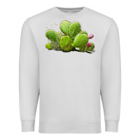 Dove Grey desert prickly pear cactus Premium Sweatshirt - LillyAllenDesigns