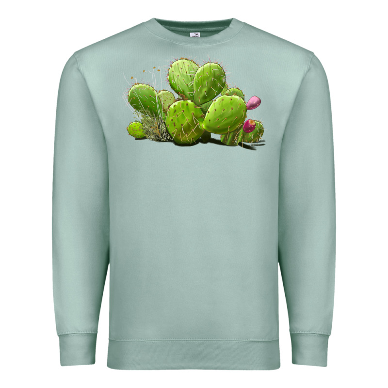 Desert Prickly Pear Cactus Premium Sweatshirt by LillyAllenDesigns | Teevron
