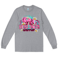 Heather Grey breast cancer warrior Long Sleeve Tee - AdoDesignShop