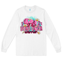 White breast cancer warrior Long Sleeve Tee - AdoDesignShop