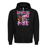 Black in october we wear cheer pink football Zipper Hoodie - AdoDesignShop
