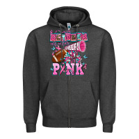 Charcoal Heather in october we wear cheer pink football Zipper Hoodie - AdoDesignShop