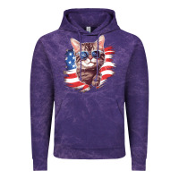 Cloud Purple cat2 Vintage Hoodie - Unal Design