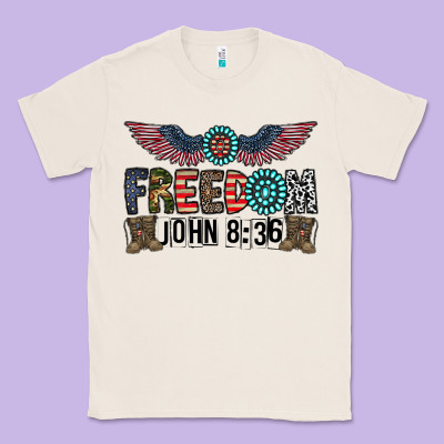 Freedom John Classic Tee Designed By Cowhidedigitalart