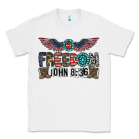 White freedom john Classic Tee - CowhideDigitalArt