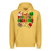 Antique Gold santas favorite caregiver Premium Hoodie - MaliasSmallBusiness