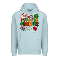 Blue Mist santas favorite caregiver Premium Hoodie - MaliasSmallBusiness