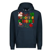 Navy santas favorite caregiver Premium Hoodie - MaliasSmallBusiness