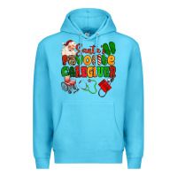 Ocean Blue santas favorite caregiver Premium Hoodie - MaliasSmallBusiness