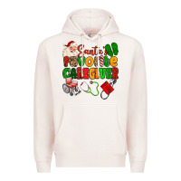 Pale Pink santas favorite caregiver Premium Hoodie - MaliasSmallBusiness