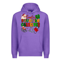 Purple santas favorite caregiver Premium Hoodie - MaliasSmallBusiness