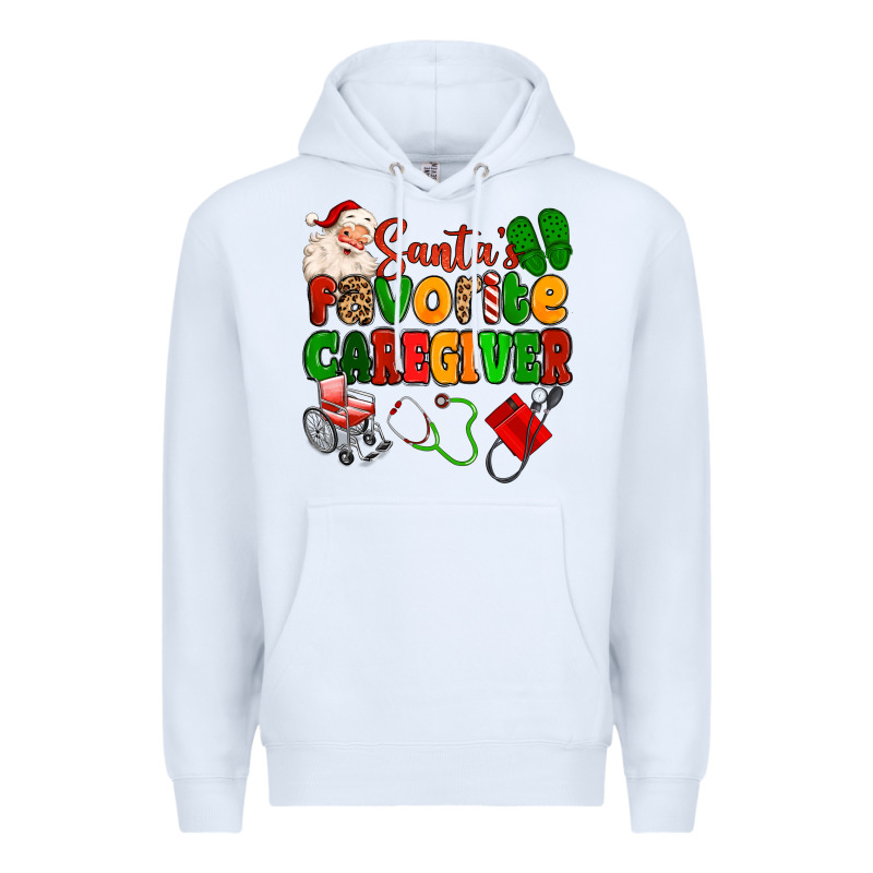 Santas Favorite Caregiver Premium Hoodie by MaliasSmallBusiness | Teevron