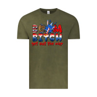 Vintage Olive boom bitch get out the way Vintage Tee - texasbilliewilder