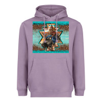 Lavender western rodeo bullfighter Aztec leopard turquoise Heavyweight Hoodie - BarkalooDesign