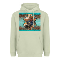 Matcha western rodeo bullfighter Aztec leopard turquoise Heavyweight Hoodie - BarkalooDesign