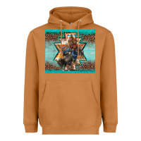 Meerkat western rodeo bullfighter Aztec leopard turquoise Heavyweight Hoodie - BarkalooDesign