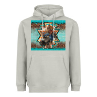 Moon Dust western rodeo bullfighter Aztec leopard turquoise Heavyweight Hoodie - BarkalooDesign