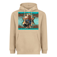 Mushroom western rodeo bullfighter Aztec leopard turquoise Heavyweight Hoodie - BarkalooDesign