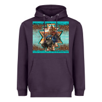 Plum western rodeo bullfighter Aztec leopard turquoise Heavyweight Hoodie - BarkalooDesign
