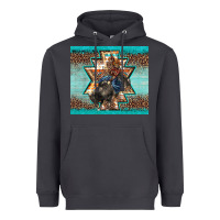 Smoke western rodeo bullfighter Aztec leopard turquoise Heavyweight Hoodie - BarkalooDesign