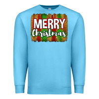 Ocean Blue merry christmas brushstroke Premium Sweatshirt - Jasminsmagicworld
