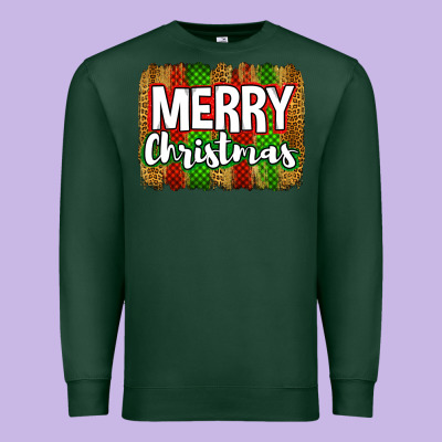 Merry Christmas Brushstroke Premium Sweatshirt Designed By Jasminsmagicworld