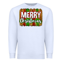 White merry christmas brushstroke Premium Sweatshirt - Jasminsmagicworld