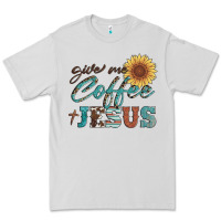Dove Grey give me coffee and jesus Premium Tee - Artiststas
