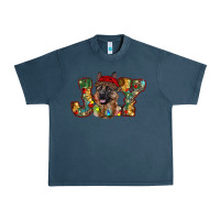 Midnight Navy german shepherd christmas joy Urban Heavy Tee - RanaPortraitStore