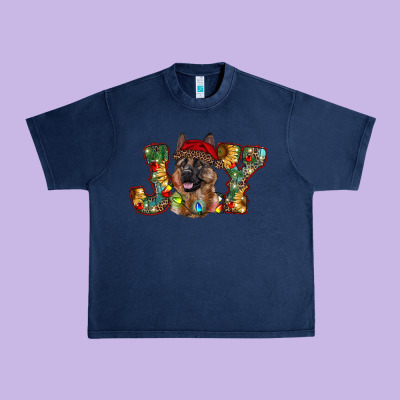 German Shepherd Christmas Joy Urban Heavy Tee Designed By Ranaportraitstore