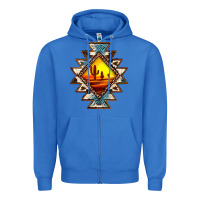 True Royal cowhide leopard sunset aztec Zipper Hoodie - JahusDesignShop