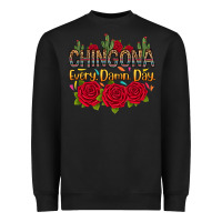 Black Chingona every damn day Heavyweight Sweatshirt - RanaPortraitStore