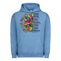 Pigment Pebble Blue you are inspiration Urban Hoodie - Artiststas