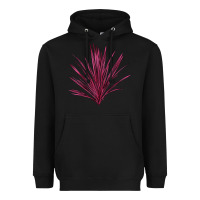 Black Pink Cordyline Heavyweight Hoodie - LillyAllenDesigns
