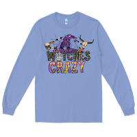 Colony Blue Witches Be Crazy Long Sleeve Tee - CowhideDigitalArt