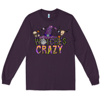 Plum Witches Be Crazy Long Sleeve Tee - CowhideDigitalArt