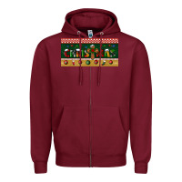 Burgundy christmas with cross license plate Zipper Hoodie - BundleAndBundleShop