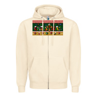 Sandshell christmas with cross license plate Zipper Hoodie - BundleAndBundleShop