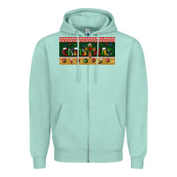 Seafoam christmas with cross license plate Zipper Hoodie - BundleAndBundleShop