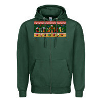Sports Green christmas with cross license plate Zipper Hoodie - BundleAndBundleShop