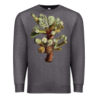 Charcoal Heather cholla tree cactus Premium Sweatshirt - LillyAllenDesigns