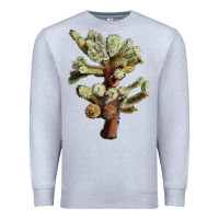 Heather Grey cholla tree cactus Premium Sweatshirt - LillyAllenDesigns